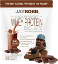 Jay Robb Whey Chocolate Isolate Protein Powder, Low Carb, Keto, Vegetarian, Gluten Free, Lactose Free, No Sugar Added, No Fat, No Soy, Nothing Artificial, Non-GMO, Best-Tasting, 24 oz