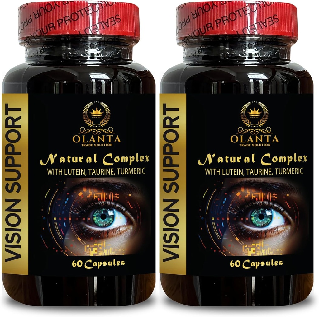 Vision Support Natural Formula - Immune Support Adults - Vision Support Capsules – Eye Support & Bilberry Extract, Complete Vision Support Supplement with Bilberry & Lutein