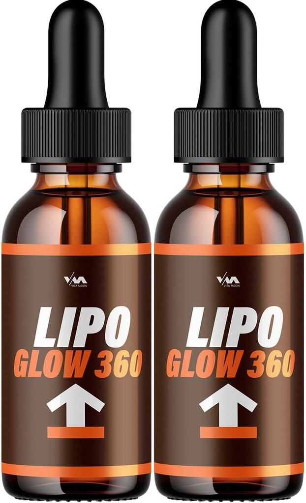 (2 Pack) Lipo Glow 360 Drops Healthy Vitamin Support Supplement - Advanced Formula, LipoGlow360 Drops 24 Hour Liquid, Energy and Extra Strength Reviews, 2 Month Supply