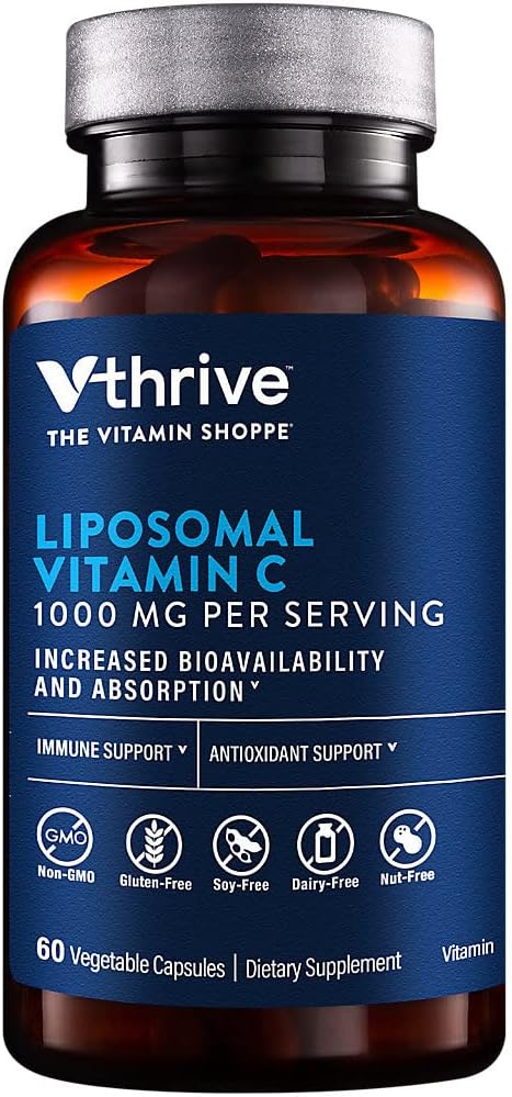 Liposomal Vitamin C for Immune Support - Increased Bioavailability & Absorption - 1,000 MG (60 Vegetarian Capsules)