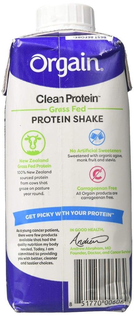 Orgain Whey Protein Shk Chocolate Fudge, 11 oz (Pack of 2)