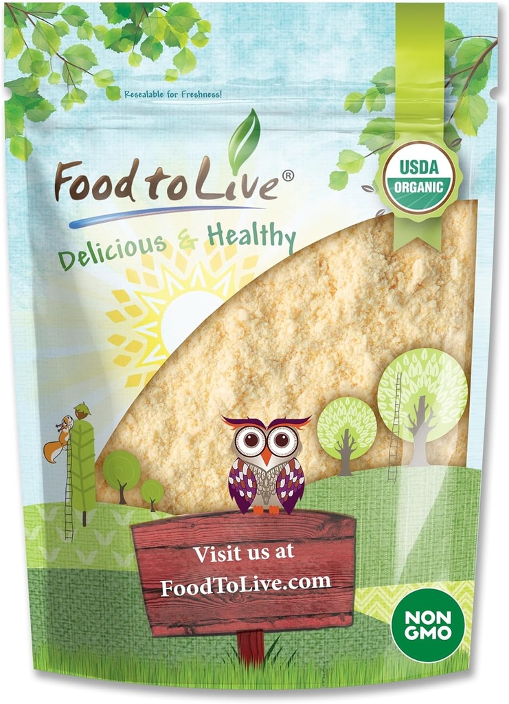 Food to Live Organic Pea Protein Powder, 1.5 Pounds – Made from Non-GMO Yellow Peas, 80% Protein, Keto, Paleo, Vegan, Kosher, Raw, Unflavored, Unsweetened. Bulk. Great for Baking and Smoothies