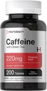 Horbäach Caffeine Pills 200mg | with Green Tea | 200 Tablets | Vegetarian, Non-GMO & Gluten Free