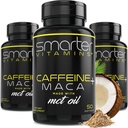 (3 Pack) Smarter Energy Pills, 200mg Caffeine & Coconut MCT Oil with Maca Root, 150 Liquid Softgels