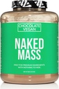 NAKED Vegan Mass - Chocolate Vegan Weight Gainer - 1,280 Calories, Non-GMO, Soy & Gluten Free, No Artificial Ingredients - 8LB Bulk - 11 Servings