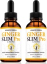 ( 2 Pack) Ginger Slim Pro Weight Loss Drops- Official Ginger Slim Pro Drops, All-Natural Liquid Formula to Support Active Lifestyle, Fitness and Health, Premium GingerSlim Pro Gotas (60 Servings)