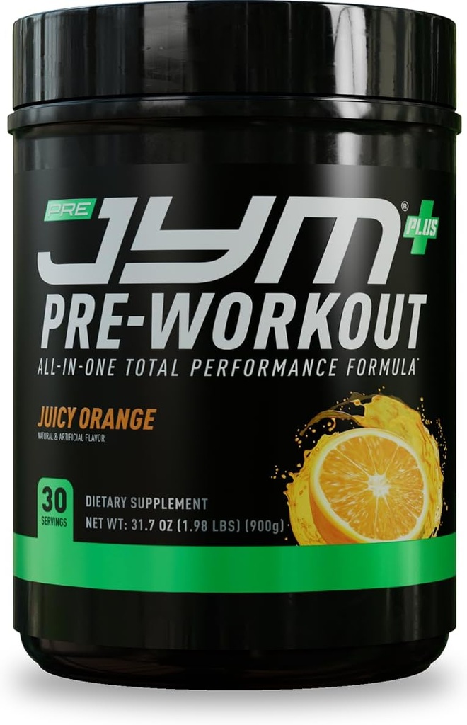 Pre JYM Plus - Orange Pre-Workout Powder - 30 Servings