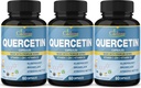 Organic Cadane 3 Packs 60 Capsules Quercetin Extract Capsules - with VitC, VitD, ZinC, Elderberry, Bromelain, Ginger & More - Support Immune System, Strength - 3 Month Supply