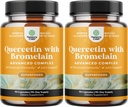 Pure Quercetin with Bromelain Supplement for Immunity - High Potent Antioxidant Bromelain Quercetin Supplement for Respiratory & Heart Health, Breathe & Joint Support - Nutritional Complex - 90 Count