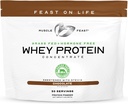 Muscle Feast Grass-Fed Whey Protein Concentrate Powder, All Natural, Hormone Free Pasture Raised Whey Protein Powder for Women & Men, Clean, Non-GMO & Gluten Free Whey Concentrate - Chocolate, 2lb