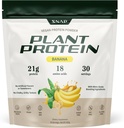 Snap Supplements Organic Plant Based Vegan Protein Powder Nitric Oxide Boosting Protein Powder, BCAA Amino Acid for Muscle Growth, Performance & Recovery - 30 Servings (Banana)