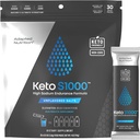 Keto S1000 Electrolyte Powder Packets | Keto and Paleo Friendly | No Sugar, Calories, Maltodextrin | Clean | 30 Unflavored Salt Hydration Stick Packs