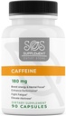 SOS Caffeine Pills, 180 mg x 90 Capsules, Enhanced Energy and Focus, All Natural