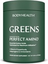BodyHealth Greens Enhanced with PerfectAmino - Daily Superfood Green Apple Smoothie Powder with Vegetables, Fruit, Antioxidants, Prebiotics, Probiotics, Fiber, and Protein - 30 Servings