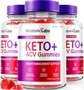 '- Metabolix Labs Keto Plus ACV Gummies - Weight Management Support Apple Cider Vinegar Supplement (180 Gummies)